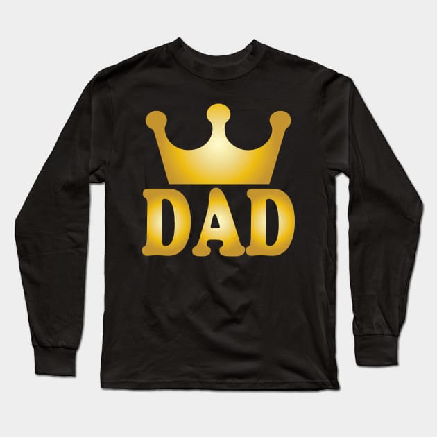 King Dad Long Sleeve T-Shirt by JevLavigne